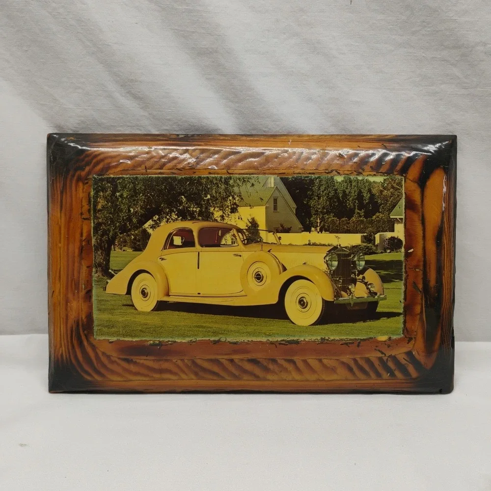 Pinheiro Crafts 1938 Rolls Royce Sedanca De Ville Car Wooden Plaque 11x7